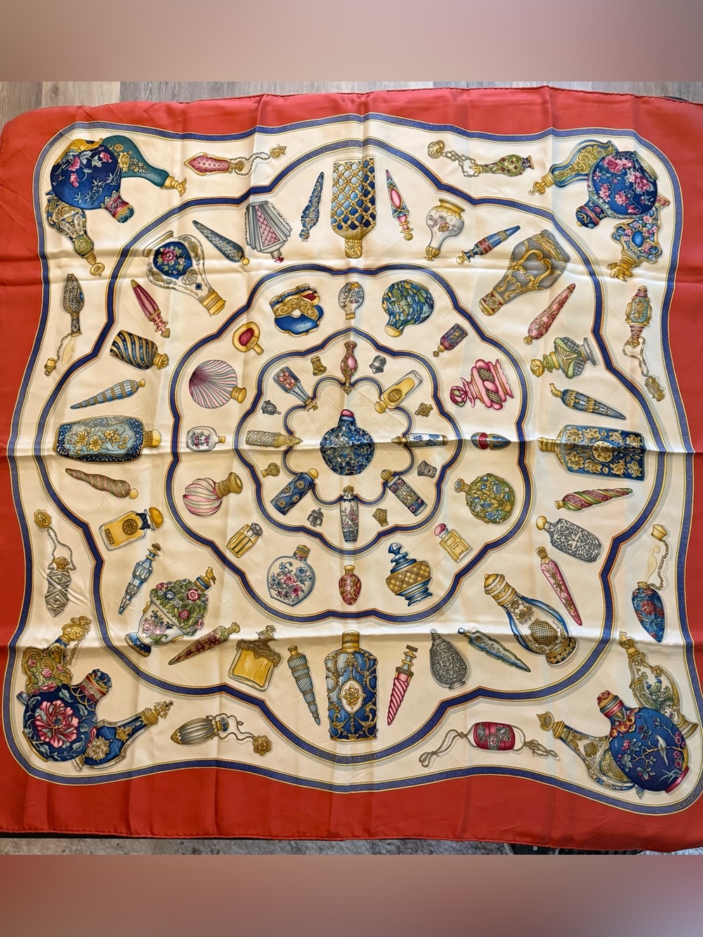 Hermès "Qu'importe le Flacon" silk scarf